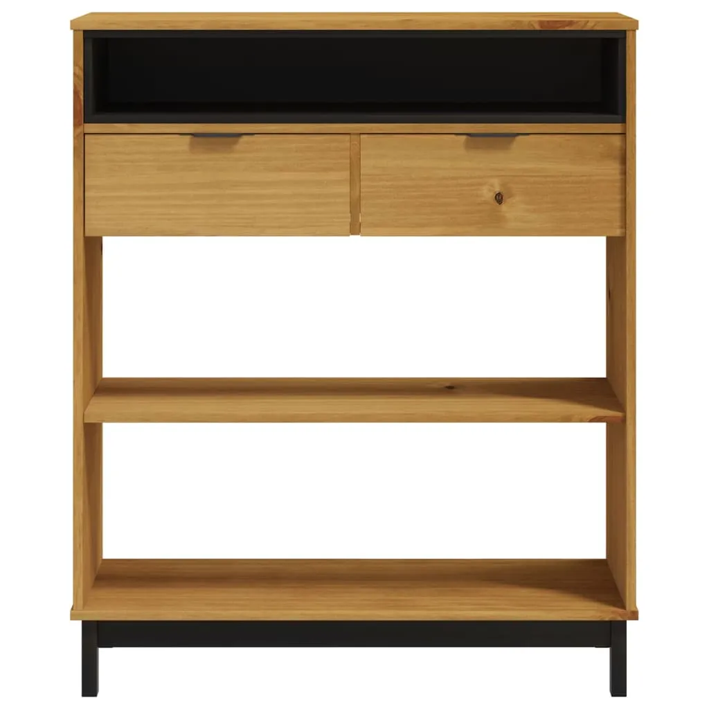 Bartisch aus massivem Kiefernholz in Eichen-Optik 92x45x110 cm