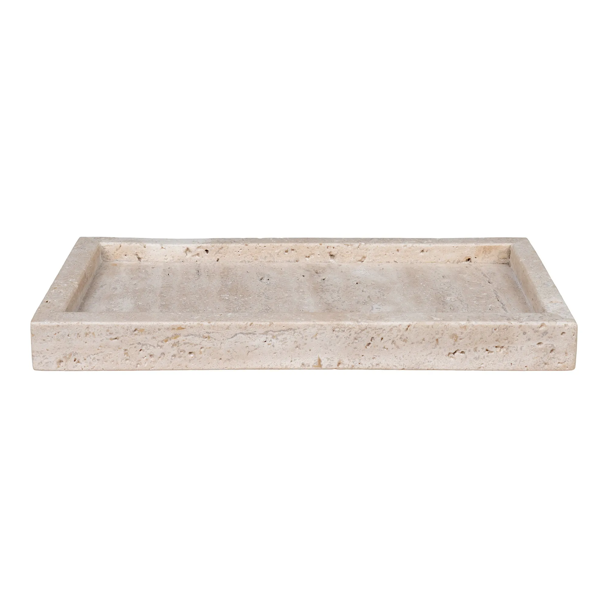 tinkaro Tablett Travertin 30,5 x 15 x 3 cm Natur