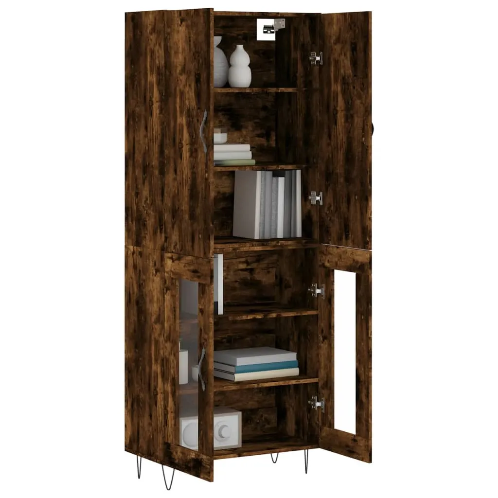 Highboard und Sideboard Räuchereiche 69,5 x 34 x 180 cm Massivholz