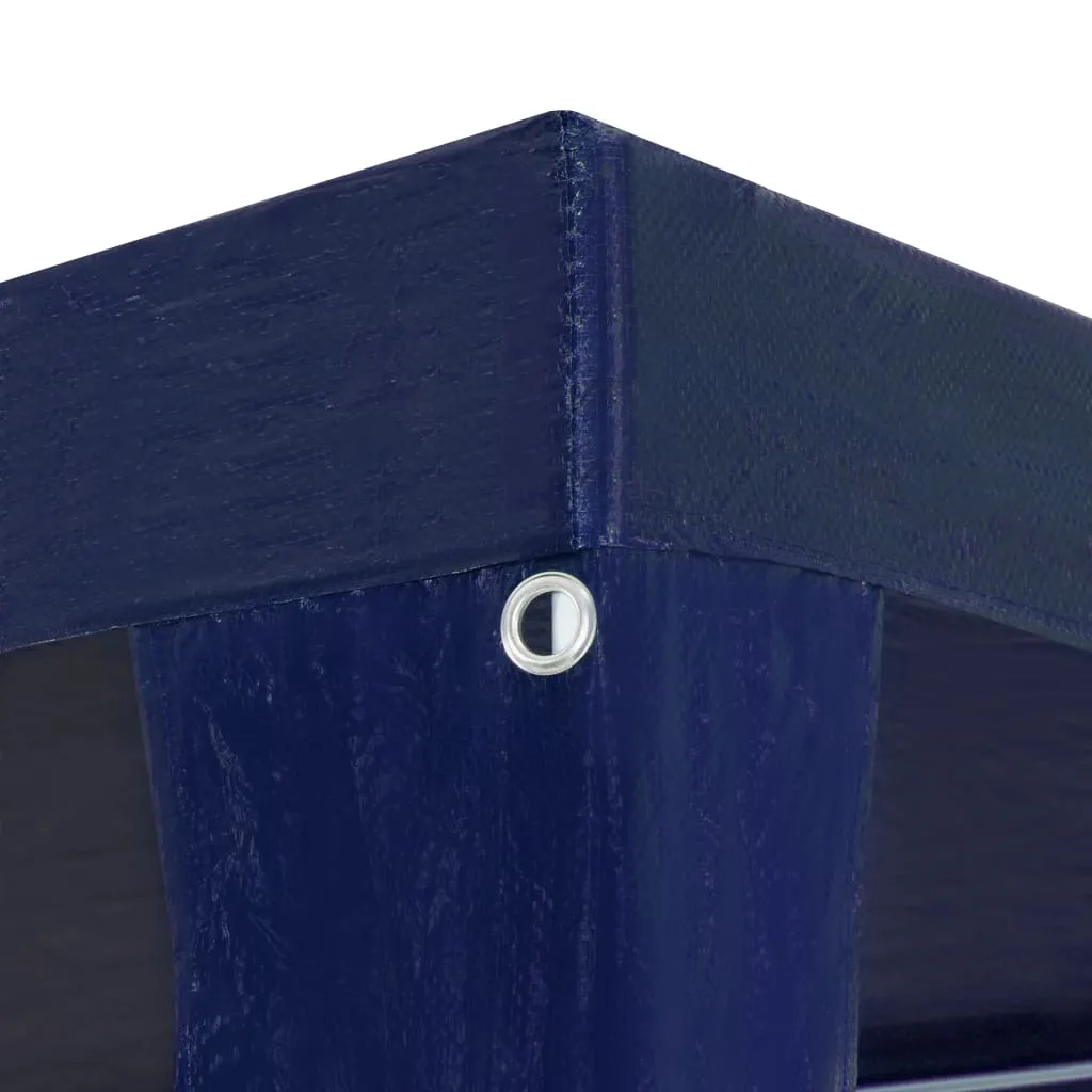 Partyzelt 3 x 6 x 2,55 m Blau mit PE-Dach und Stahl-Rahmen