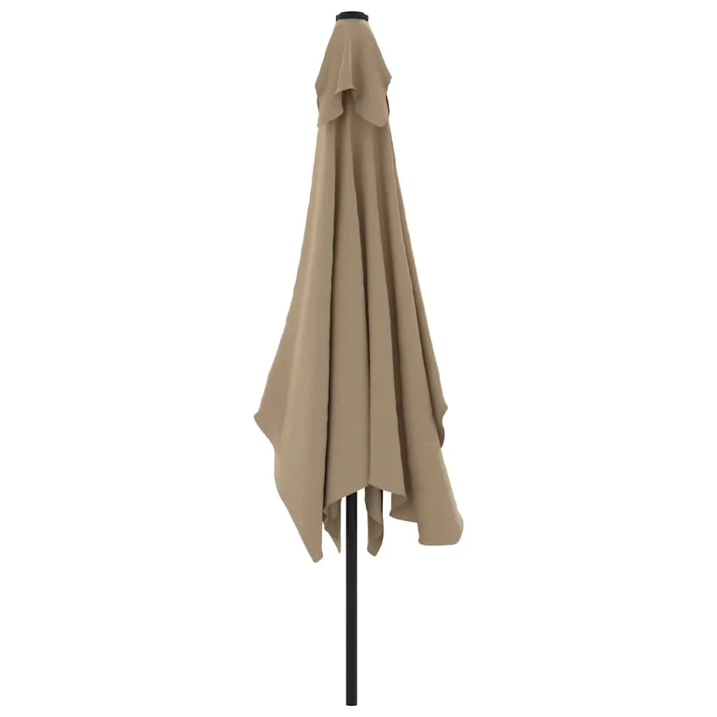 Eleganter Gartenschirm 300 x 200 x 252 cm in Taupe