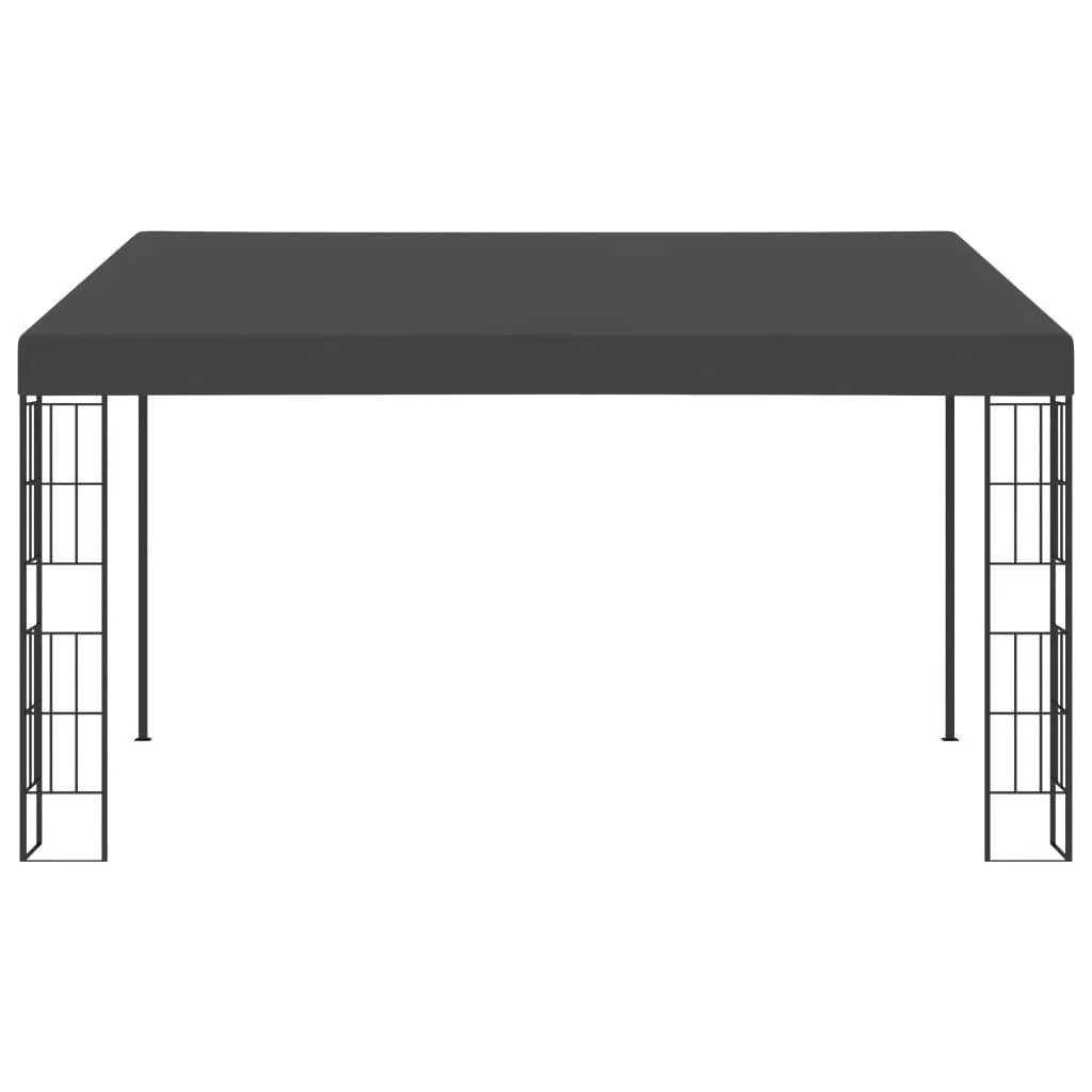 Wand-Pavillon 4x3x2,05/2,62 m Anthrazit mit PA-Beschichtung