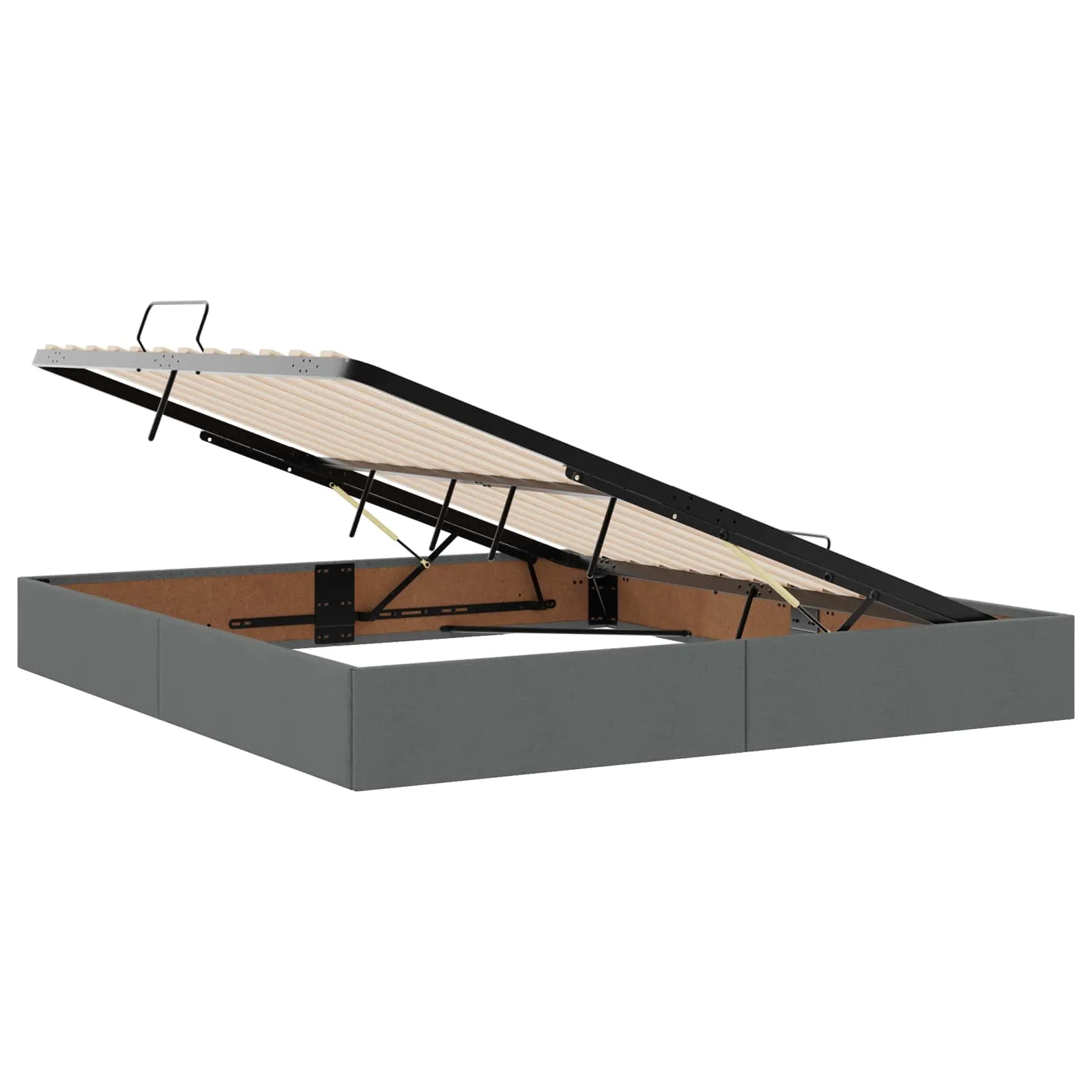 Speicherbett 200x204x88 cm Dunkelgrau