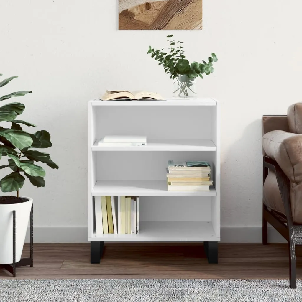 Sideboard Hochglanz-Weiß 57x35x70 cm Holzwerkstoff