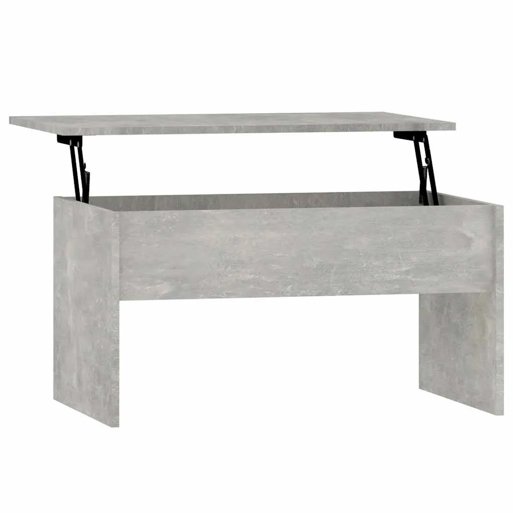 Vielseitiger Couchtisch 80x50,5x41,5 cm Betongrau aus Holzwerkstoff
