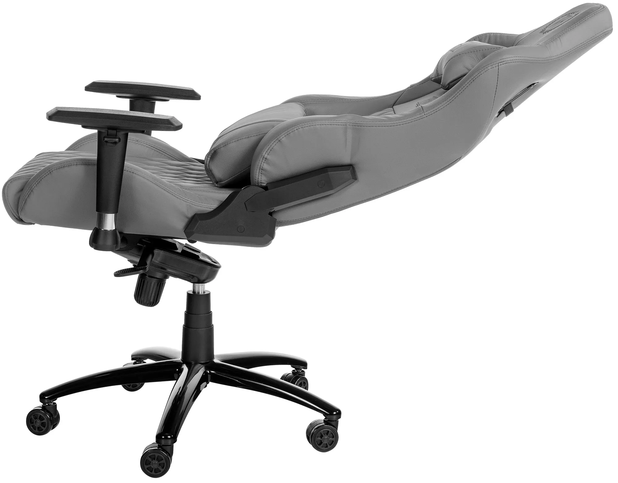 Bürostuhl Keren Echtleder 129x70x64 cm grau
