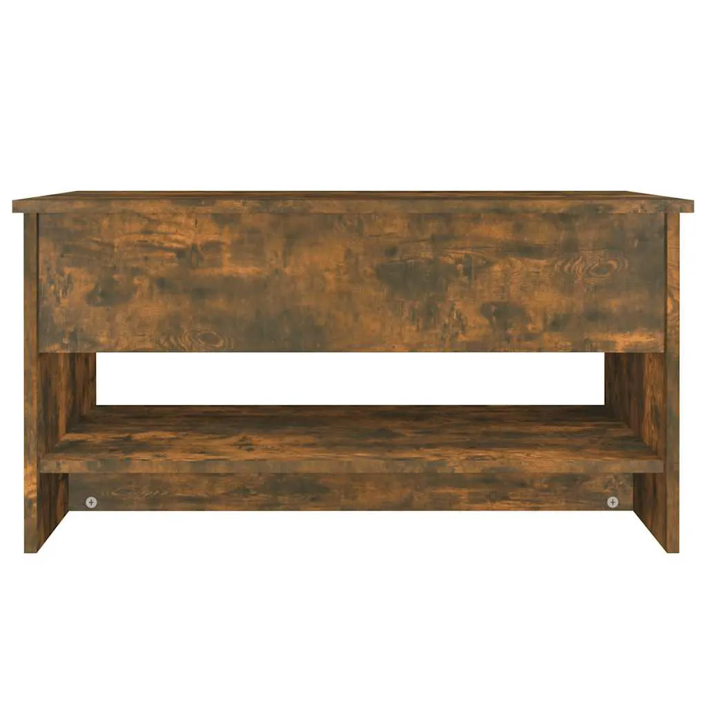 Moderner Couchtisch 80 x 50 x 40 cm in Räuchereiche mit Stauraum