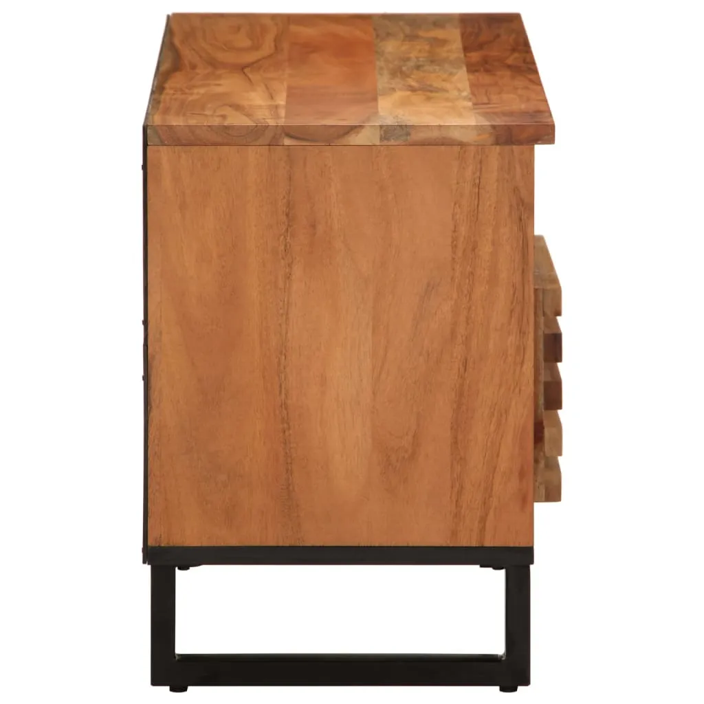Robuster TV-Schrank aus Echtholz 100 x 34 x 46 cm