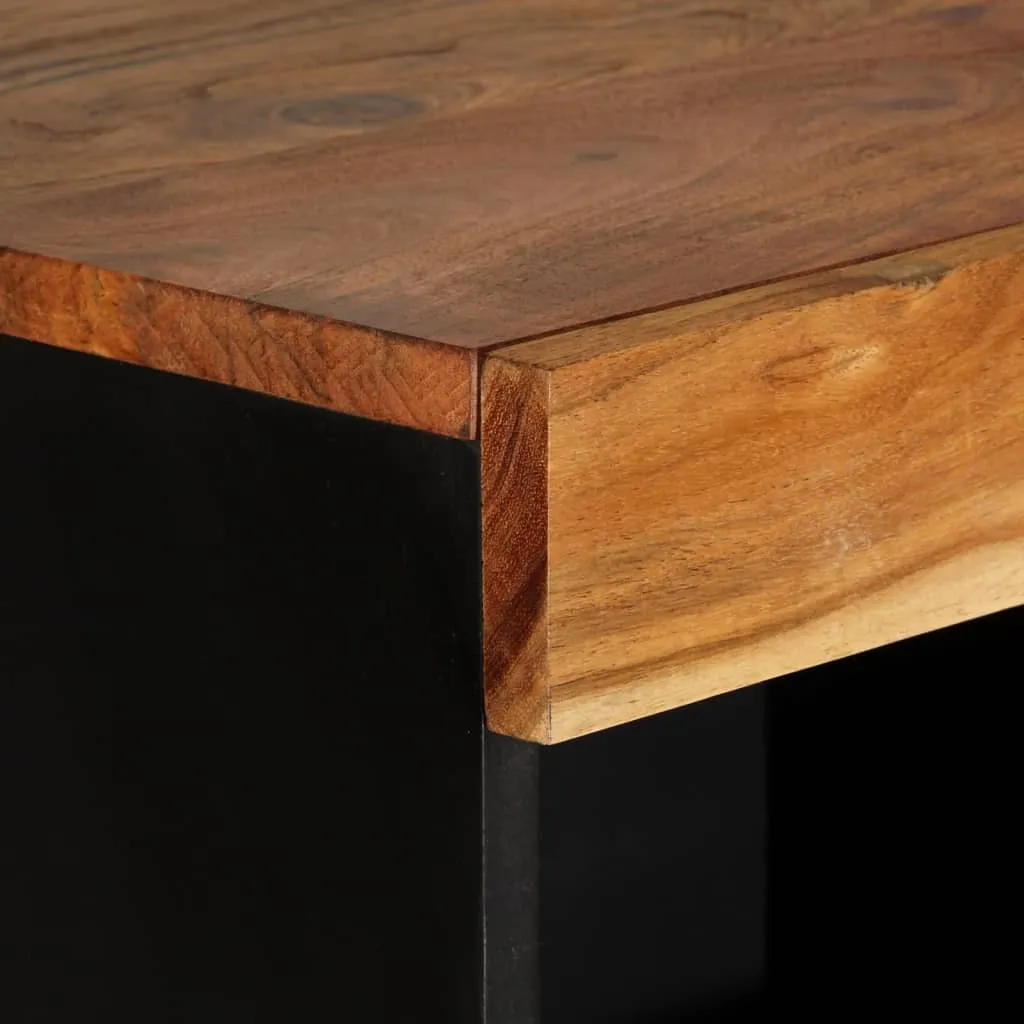 Beistellschrank Industrial Style aus Echtholz mit Eisenbeinen 85x33x107 cm