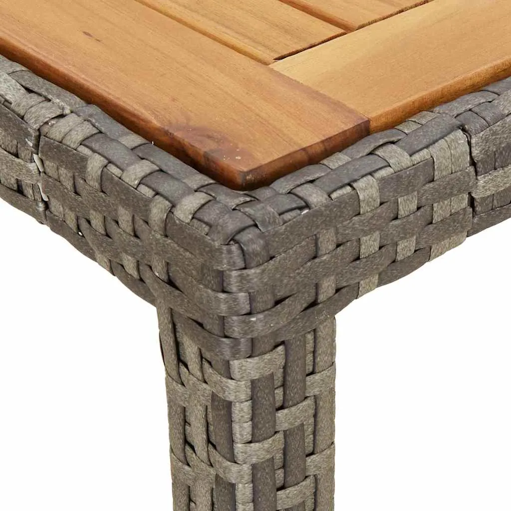 Gartentisch Grau 90 x 90 x 75 cm Poly-Rattan