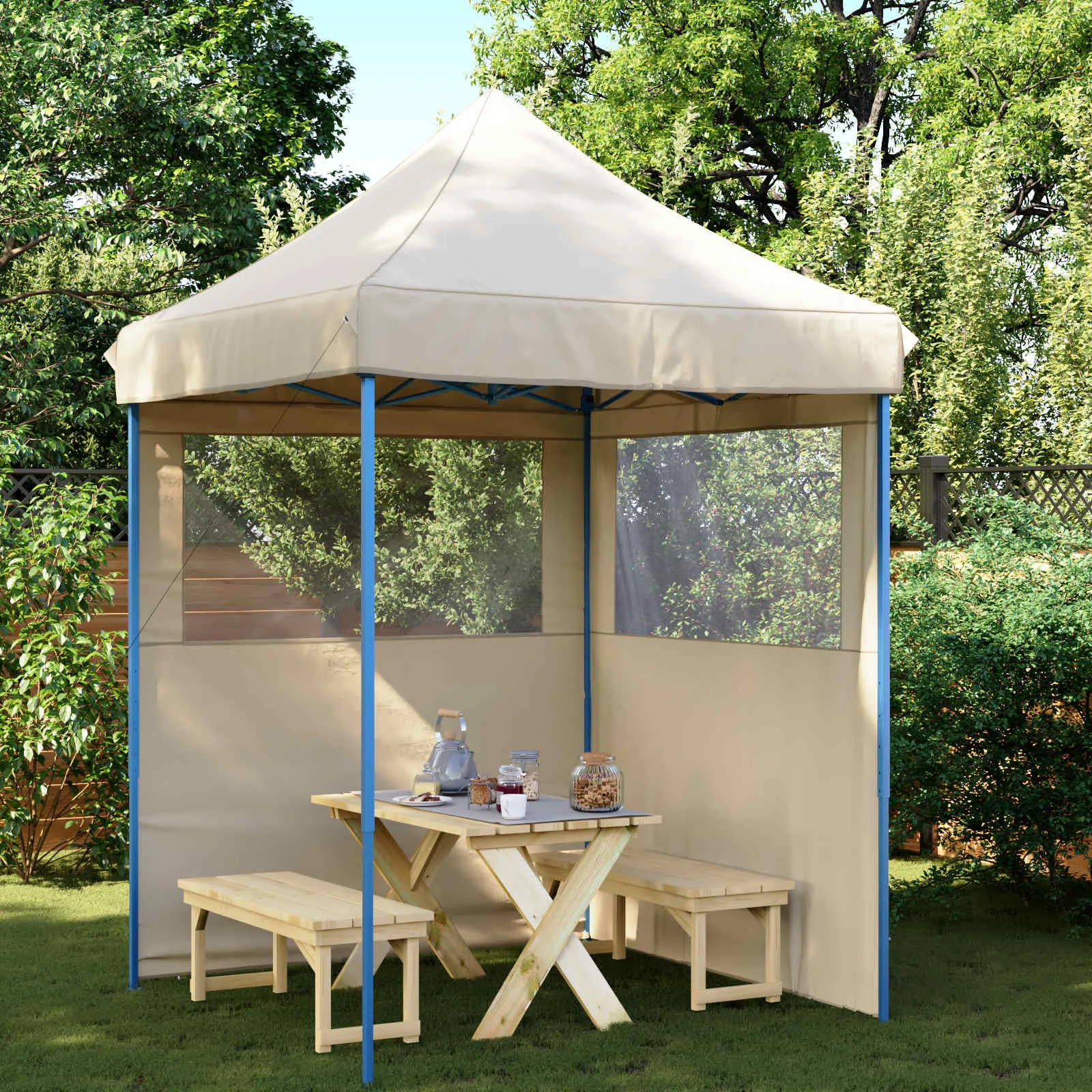 Modernes faltbares Partyzelt 200x200x306 cm in Beige