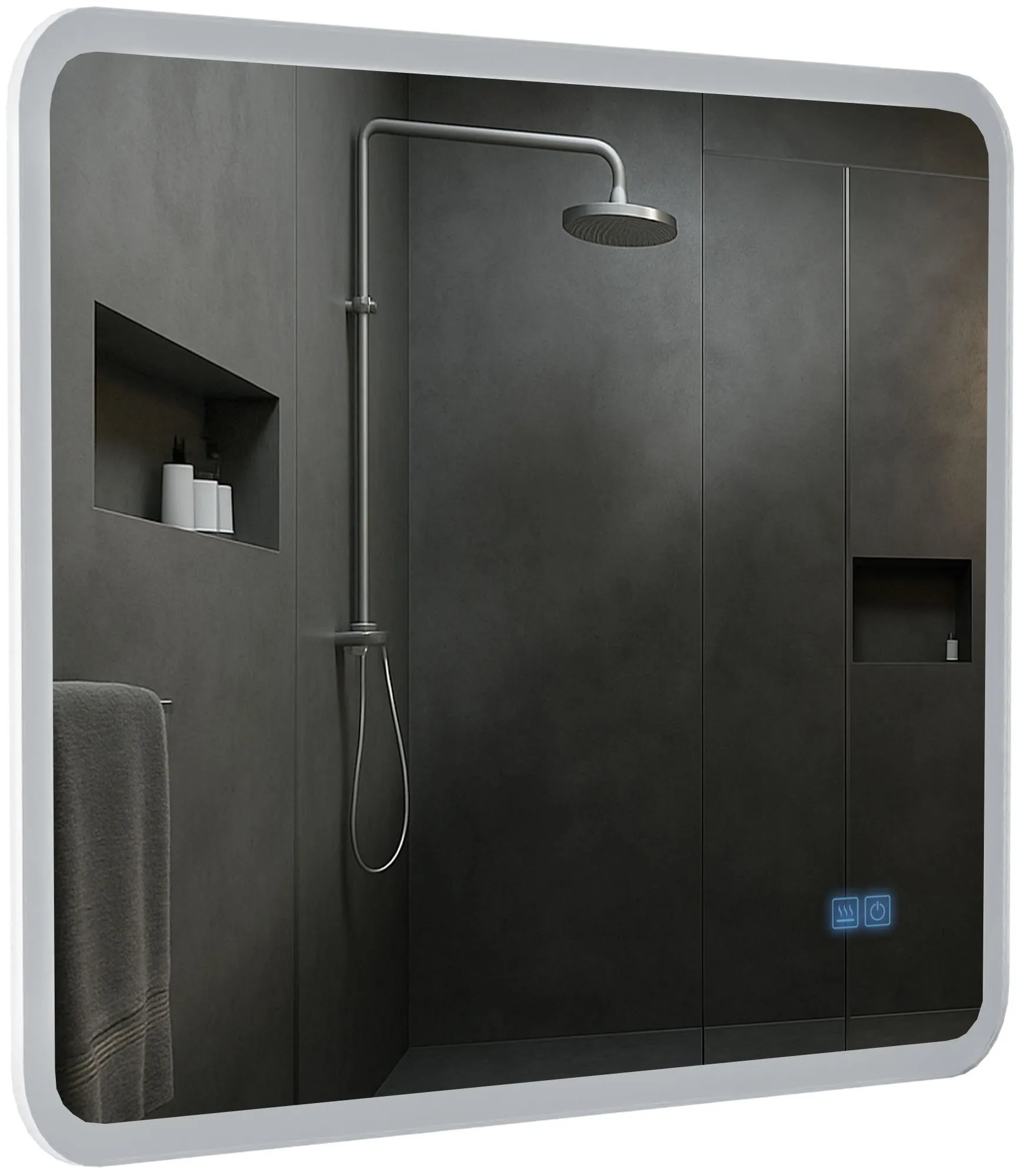 Badspiegel Jericho Bluetooth LED 80x60 cm Klarglas