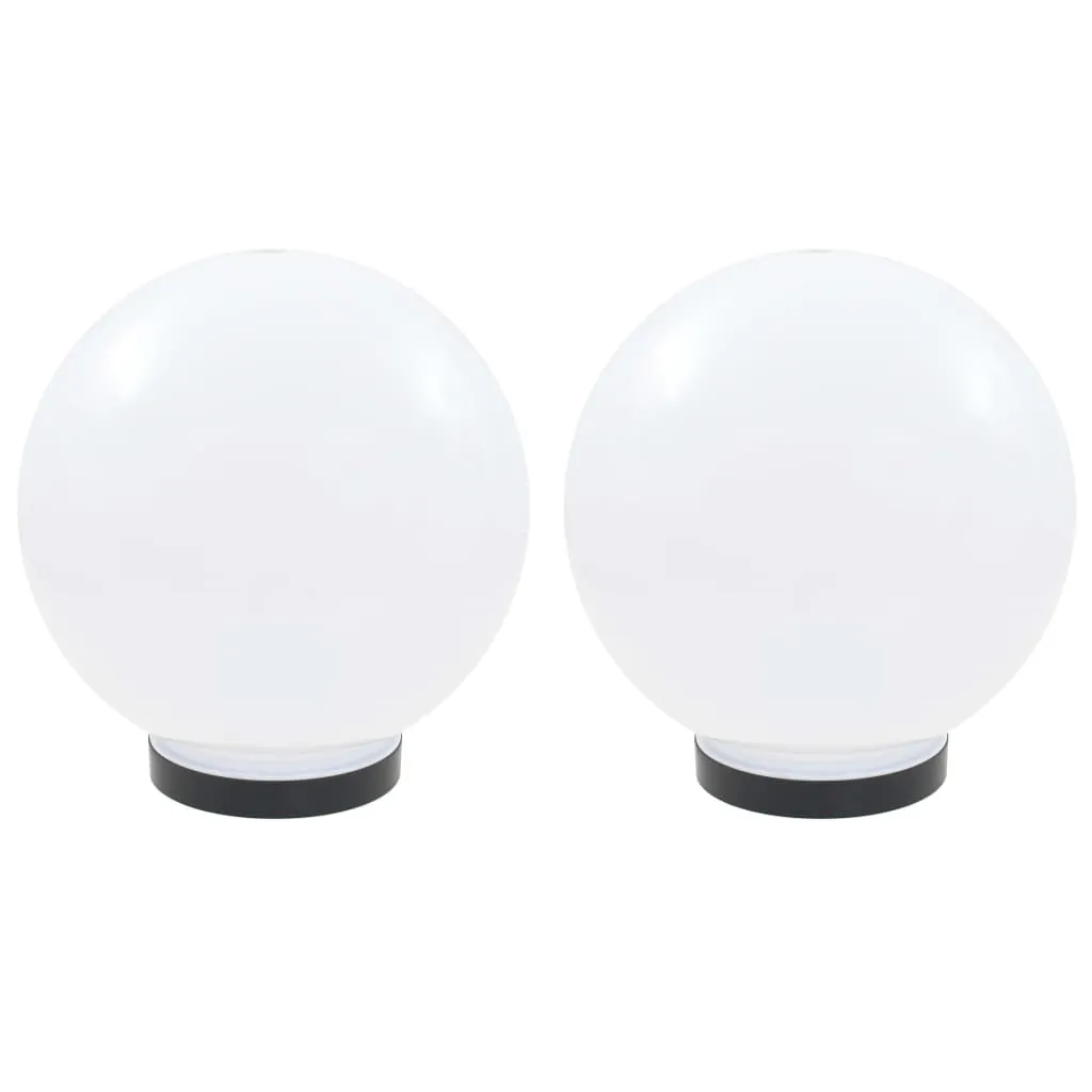 2er Set LED-Kugellampen 25 cm Weiß mit E27 Fassung