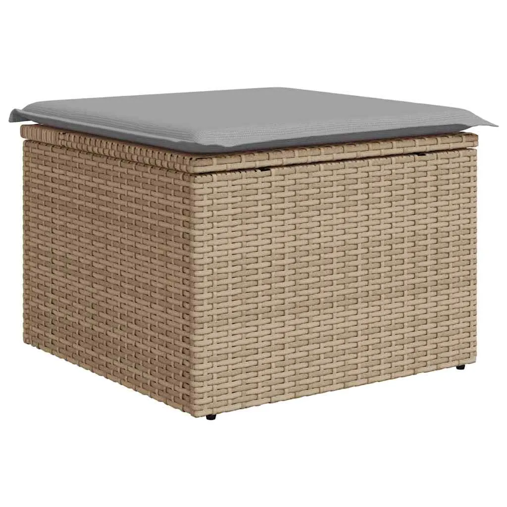 Modulares Garten-Dining-Set 55x55 cm in Beige und Grau mit Echtholz
