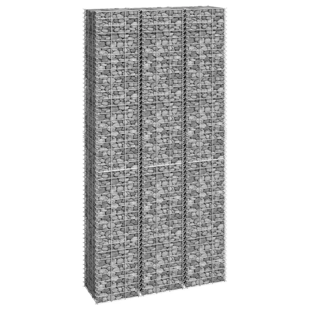 Gabionen-Hochbeete 3 Stk. 30x30x200 cm Eisen Gabionen-Hochbeete 3 Stk. 30x30x200 cm Eisen