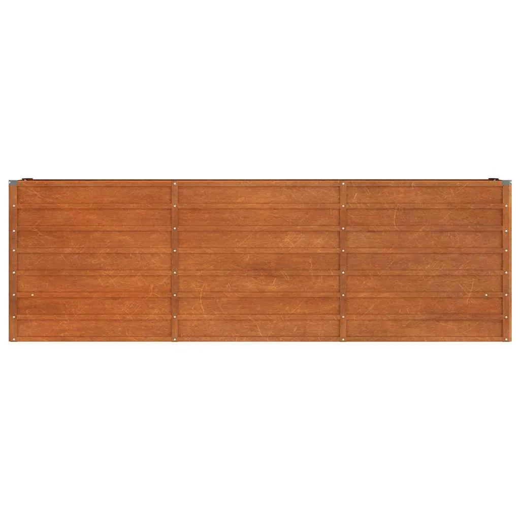 Hochbeet aus Cortenstahl 240 x 40 x 77 cm Rostig