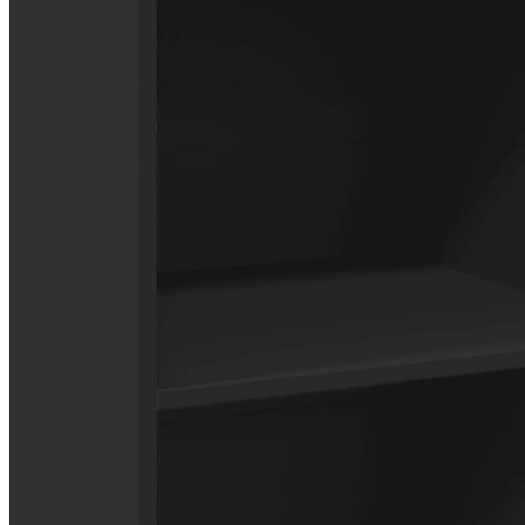 Klassisches Highboard 45 x 41 x 124 cm Schwarz aus Holzwerkstoff