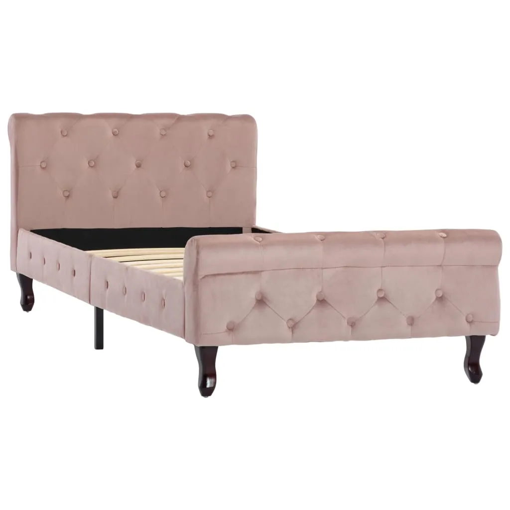 Elegantes Polsterbett Rosa 226 x 96,5 x 74 cm