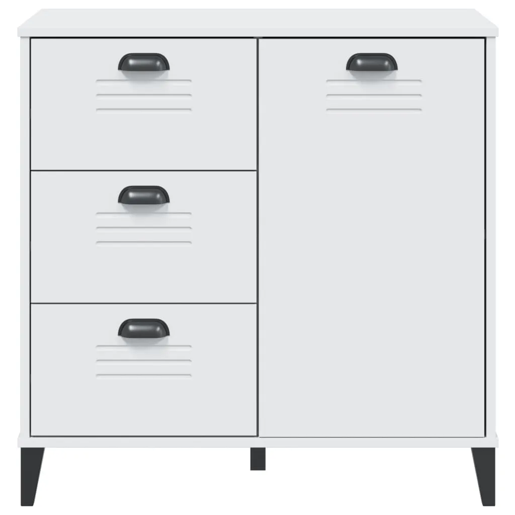Klassisches Sideboard in Weiß, 80 x 40 x 80 cm