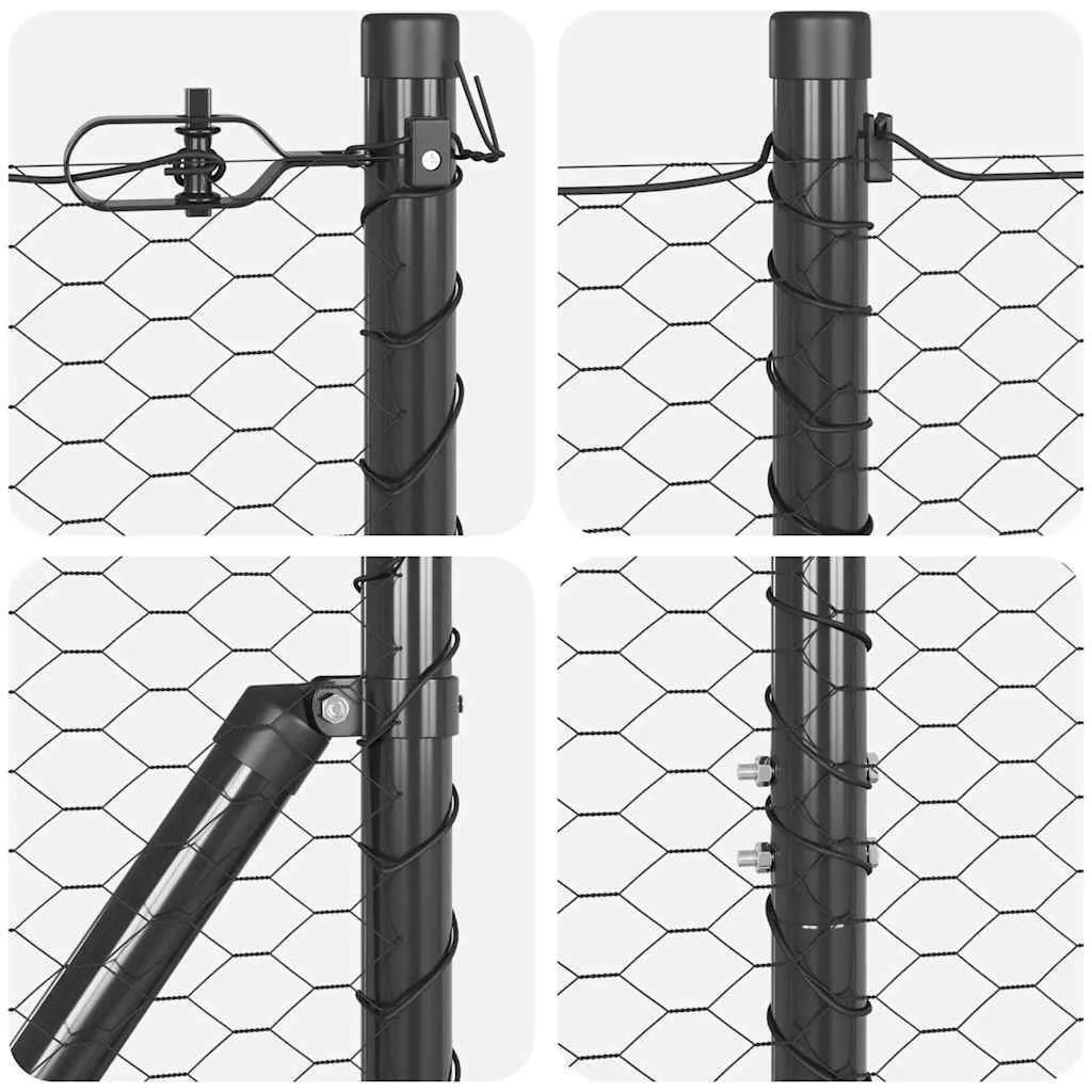 Outdoor-Geländerpfosten Set 10000 x 3,2 x 140 cm Grau