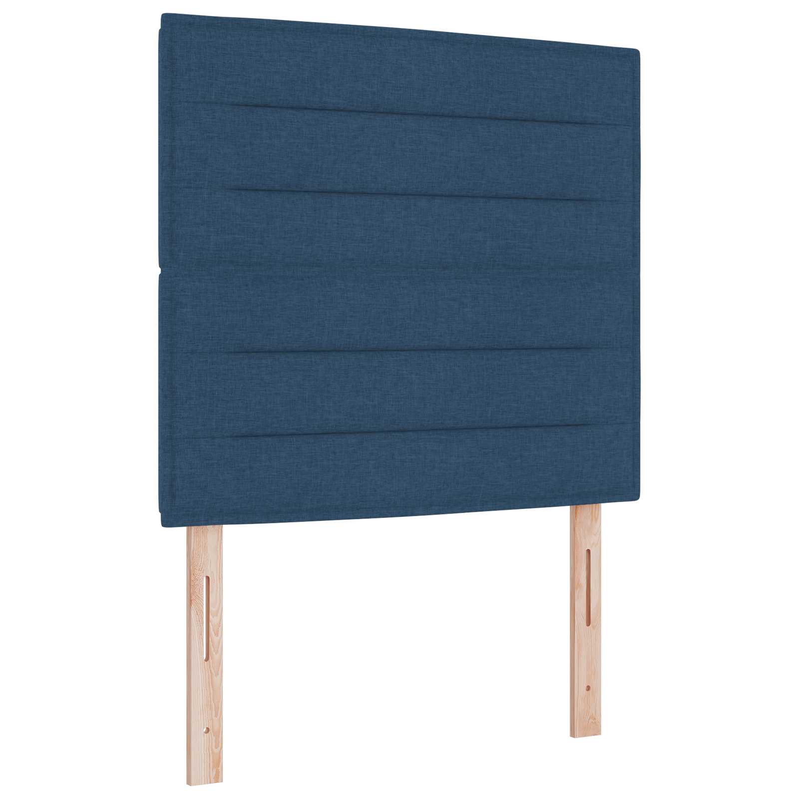Boxspringbett 90x200 cm mit verstellbarem Kopfteil, Blau