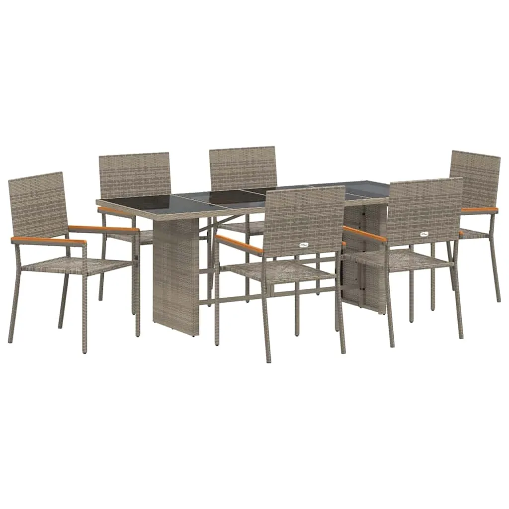 Gartentisch-Set Grau 190 x 80 x 75 cm für den Außenbereich