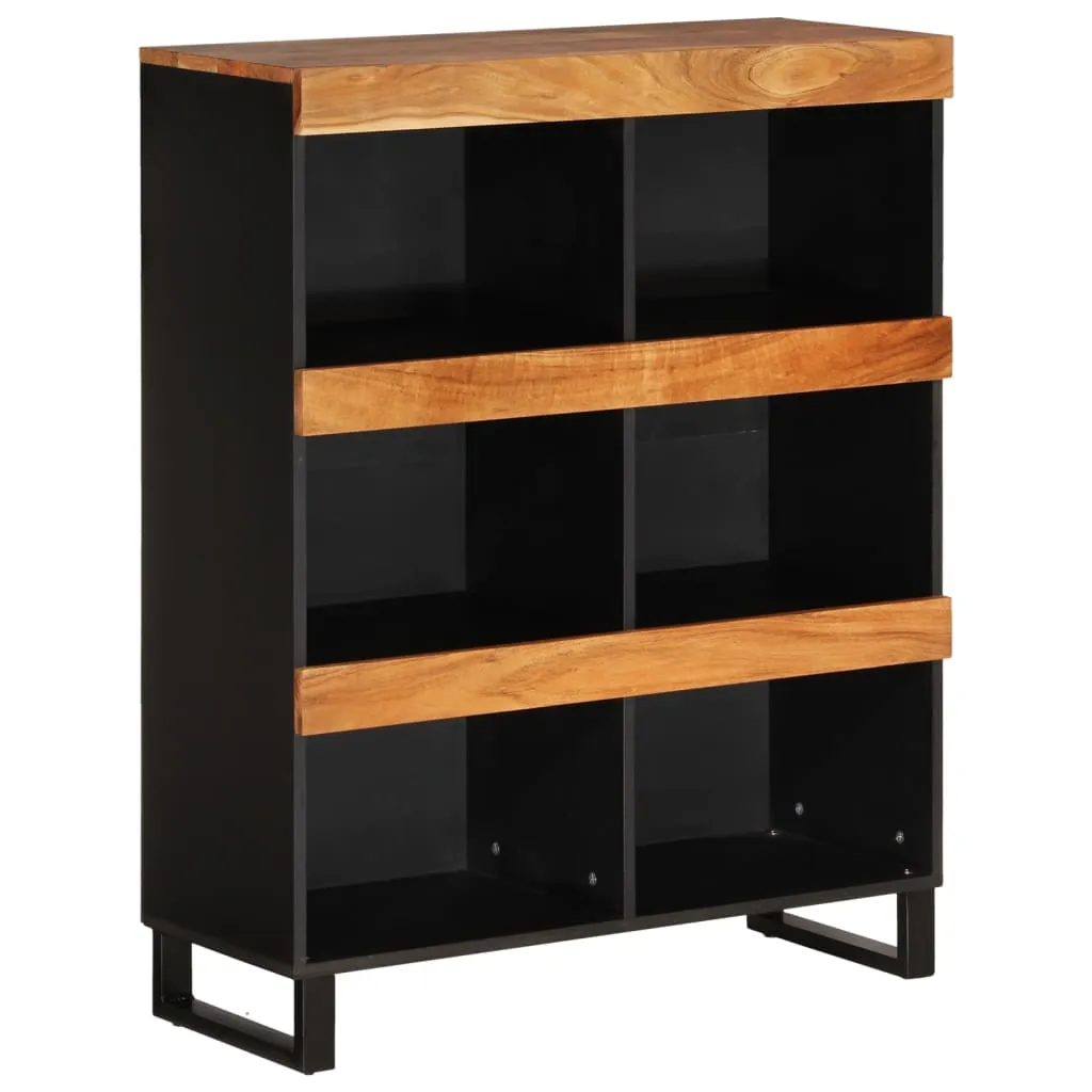 Beistellschrank Industrial Style aus Echtholz mit Eisenbeinen 85x33x107 cm