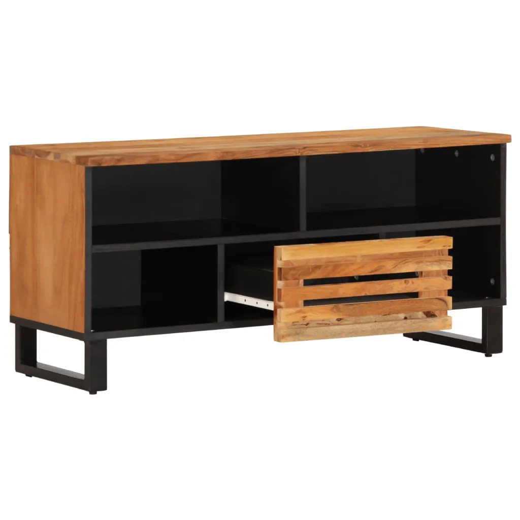 Robuster TV-Schrank aus Echtholz 100 x 34 x 46 cm