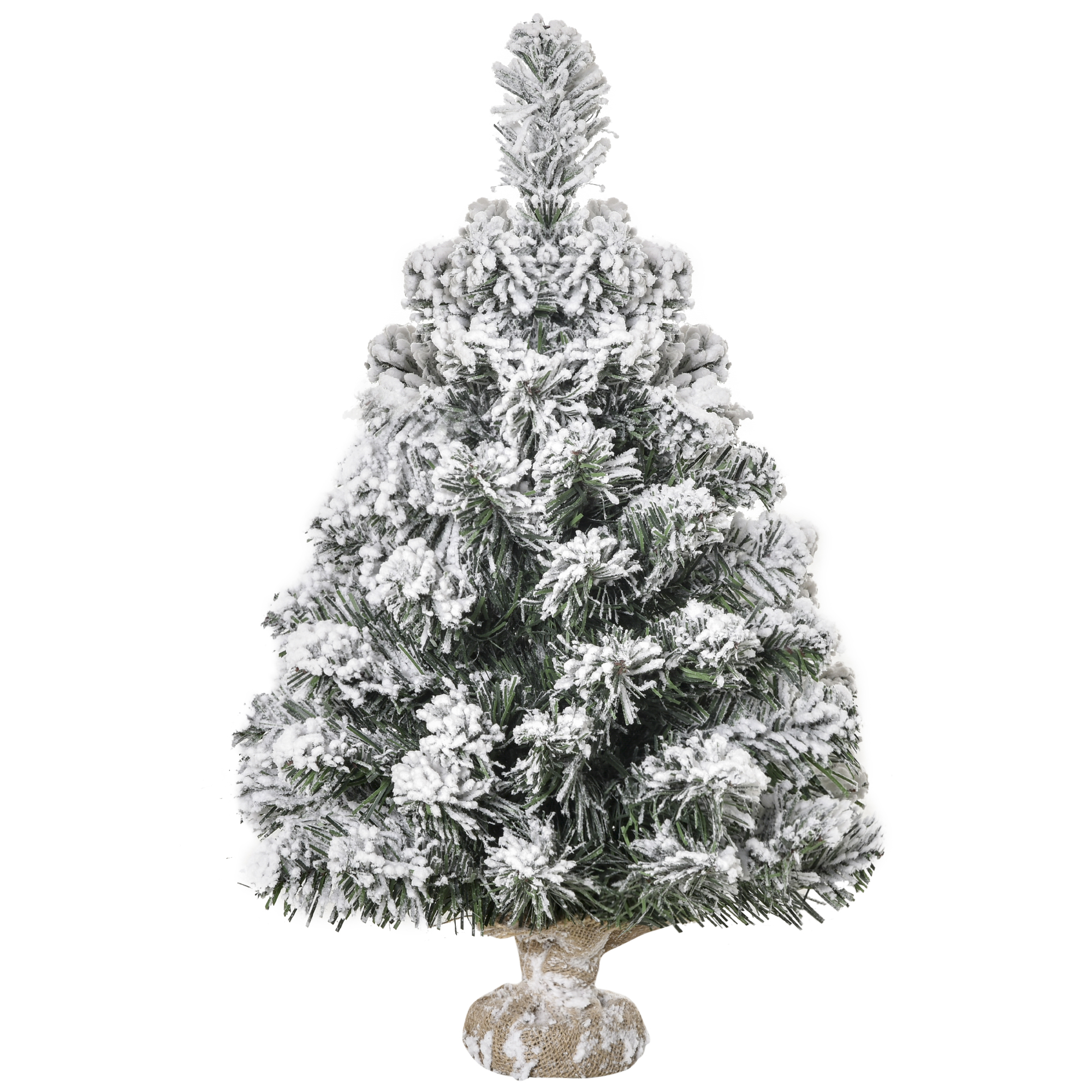 Künstlicher Weihnachtsbaum 60 cm mit Schnee-Effekt, Grün-Weiß