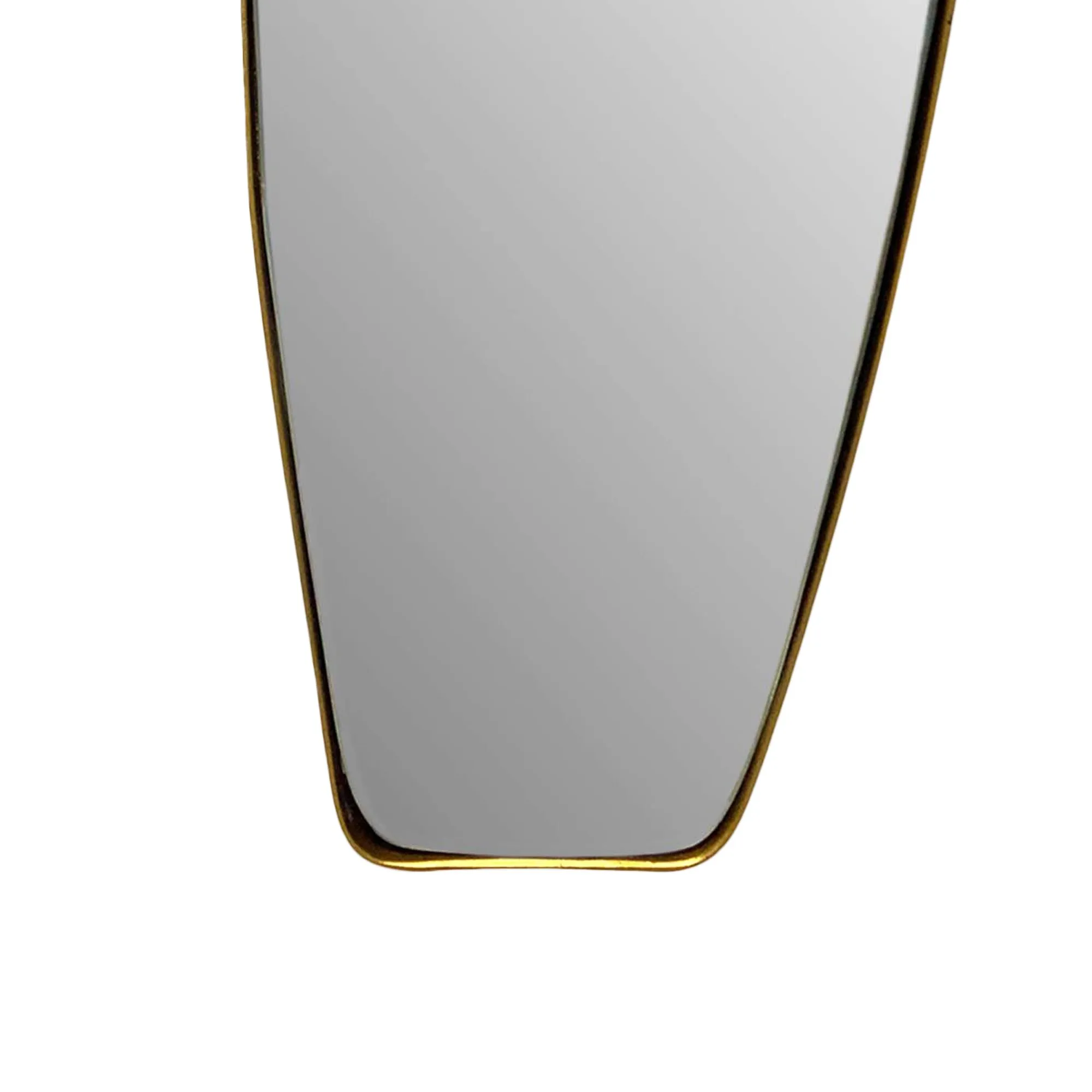 Wandspiegel Asymmetrisch 33x90 cm Metall Design Hängespiegel Gold