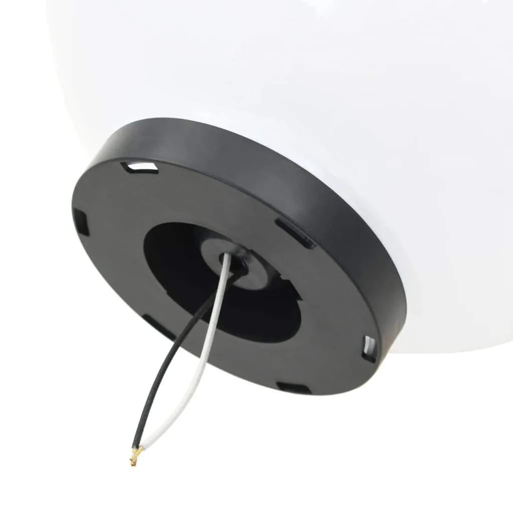 2er Set weiße LED-Kugellampen 30 cm mit E27 Fassung