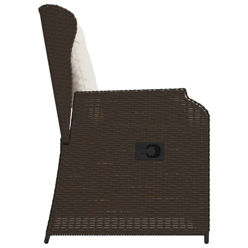 Verstellbarer Gartenstuhl 55 x 67 x 95 cm in Braun