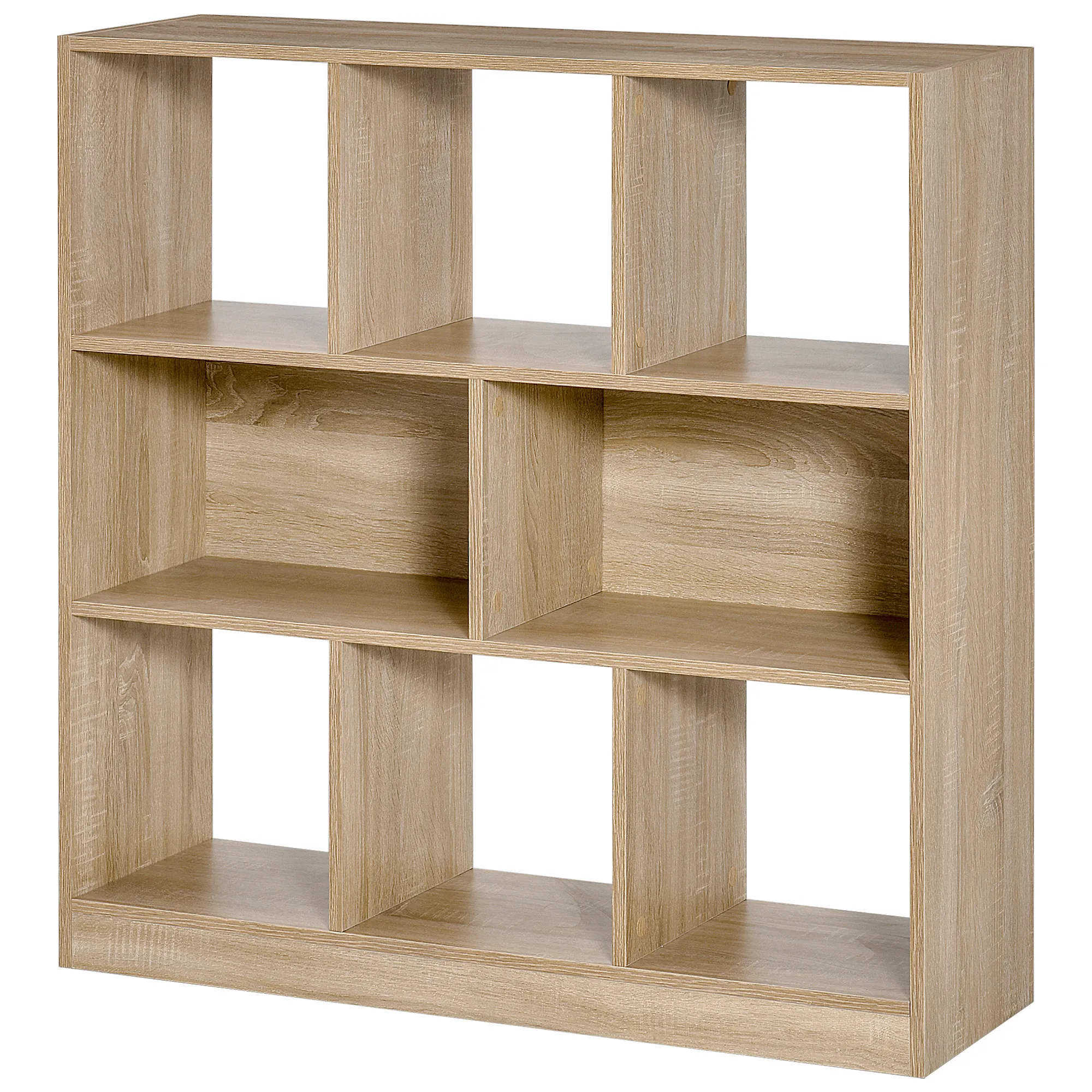 Bücherregal Regal Standregal, 8 Regalfächer, 97,5 x 30 x 100 cm, Eichen-Optik Bücherregal Regal Standregal, 8 Regalfächer, 97,5 x 30 x 100 cm, Eichen-Optik