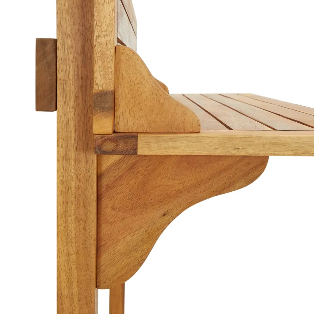 Holz-Bartisch aus Echtholz mit Metallhalterungen 90x37x122,5 cm