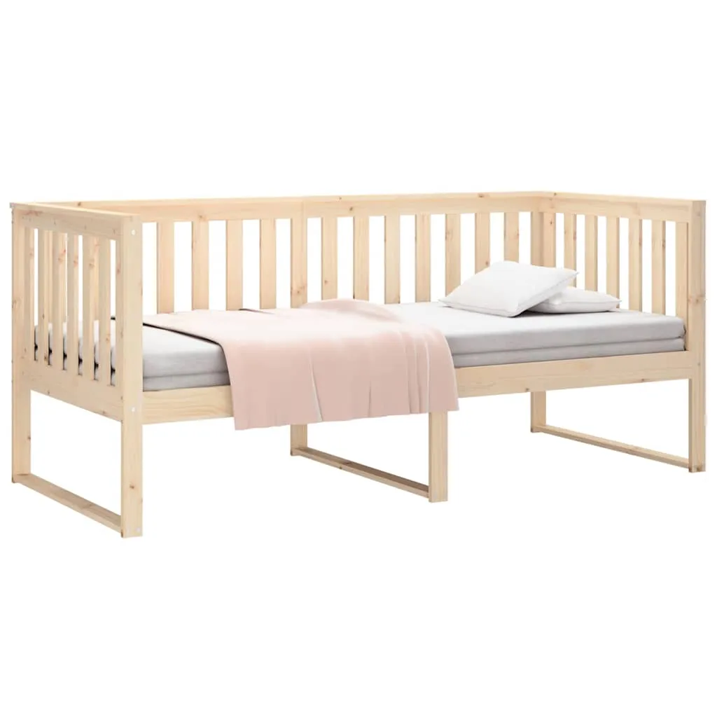 Tagesbett aus massivem Kiefernholz 207x106x90 cm natur