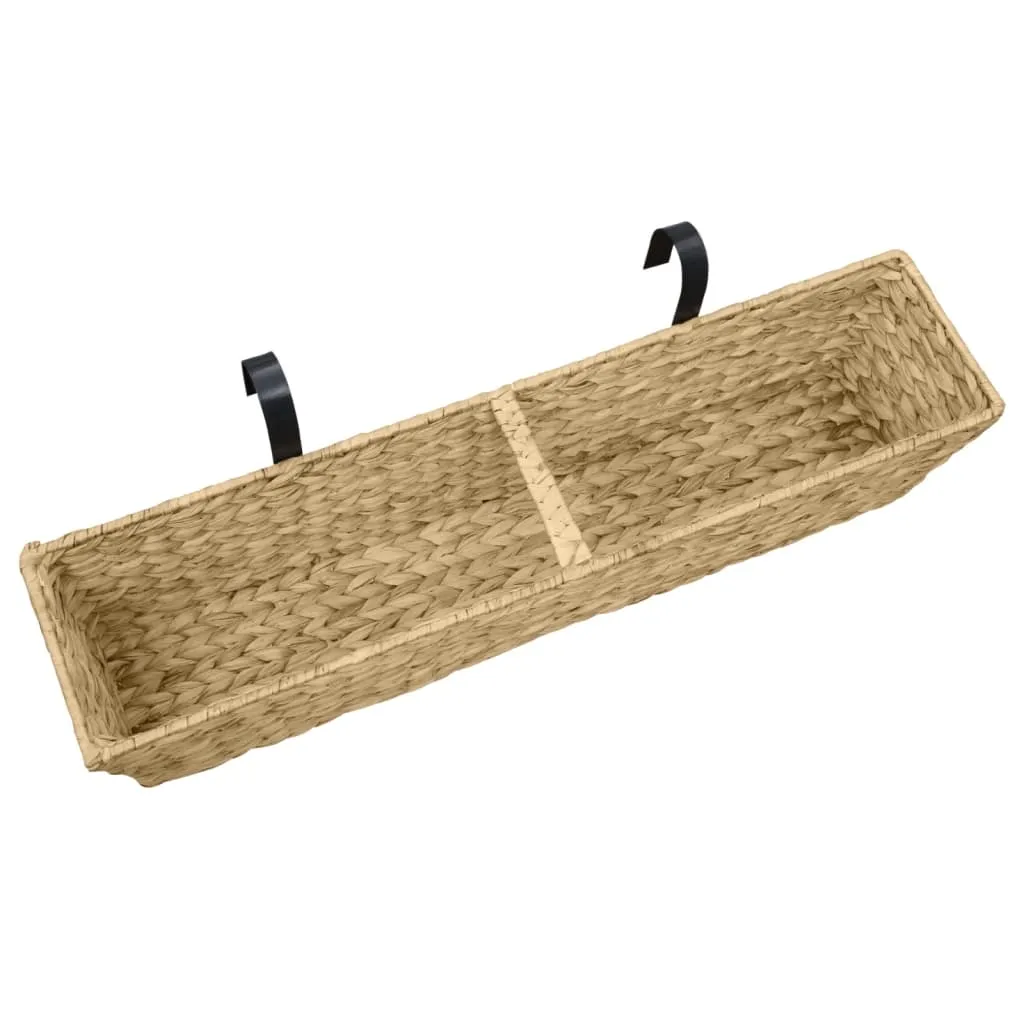 Pflanzgefäß-Set Wasserhyazinthe 80x20x18 cm mit 4 Kunststoff-Innentöpfen