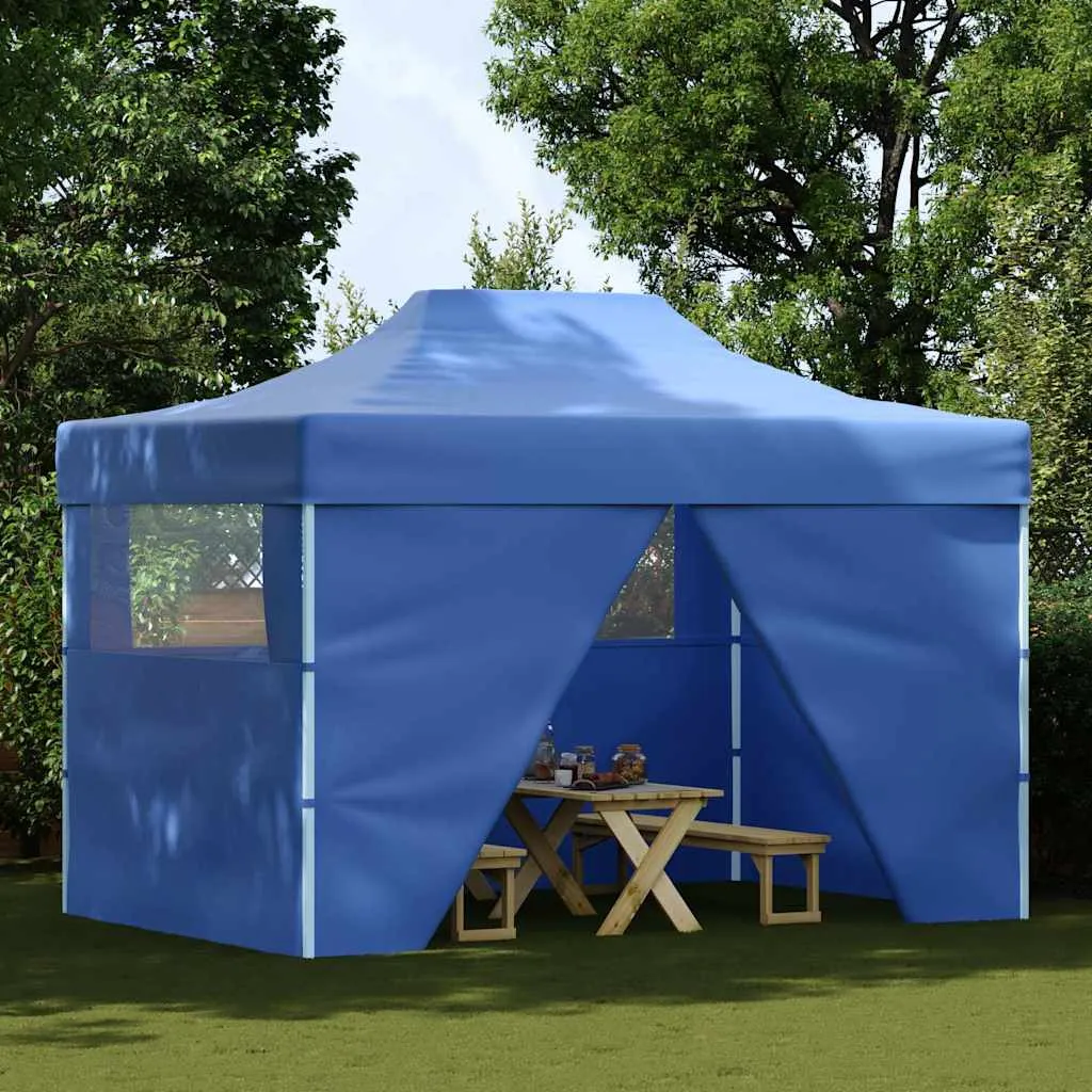 Faltbares Partyzelt Blau 280x410x315 cm mit UV- und Wasserbeständigem Dach