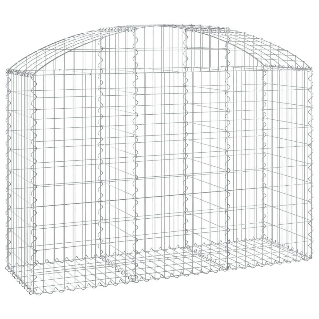 Gabionenkorb Silber 150 x 50 x 100/120 cm - Dekorative Gartenbarriere