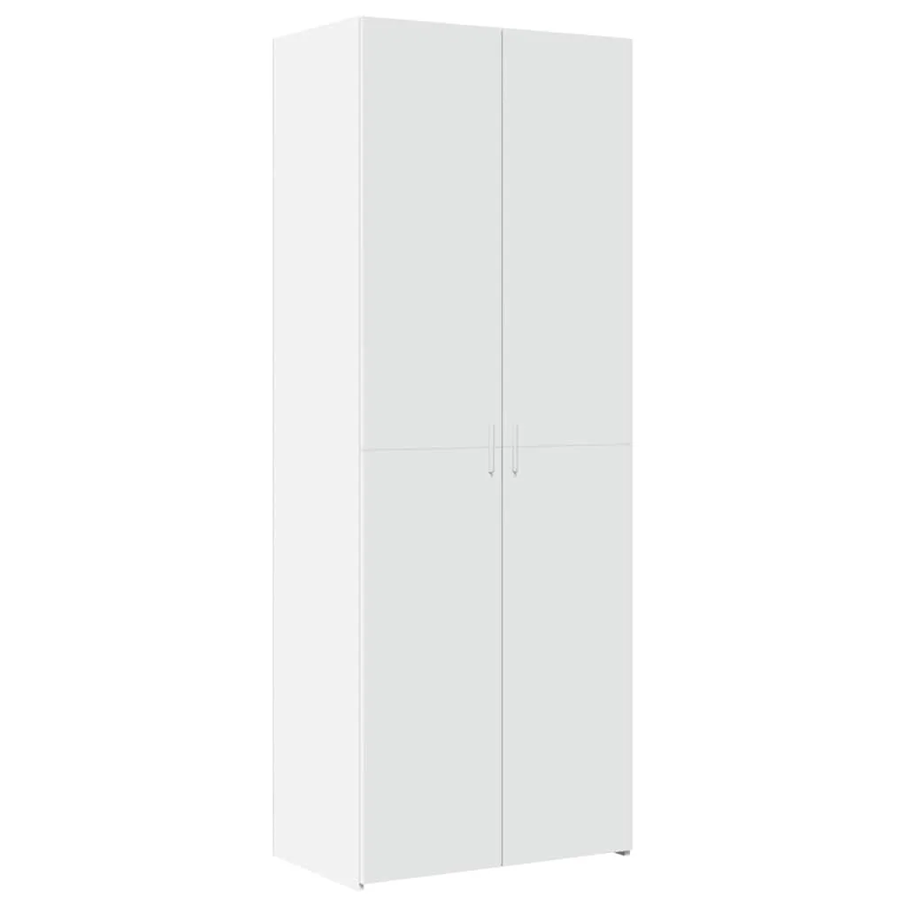 Highboard Weiß 70 x 42,5 x 185 cm aus Holzwerkstoff
