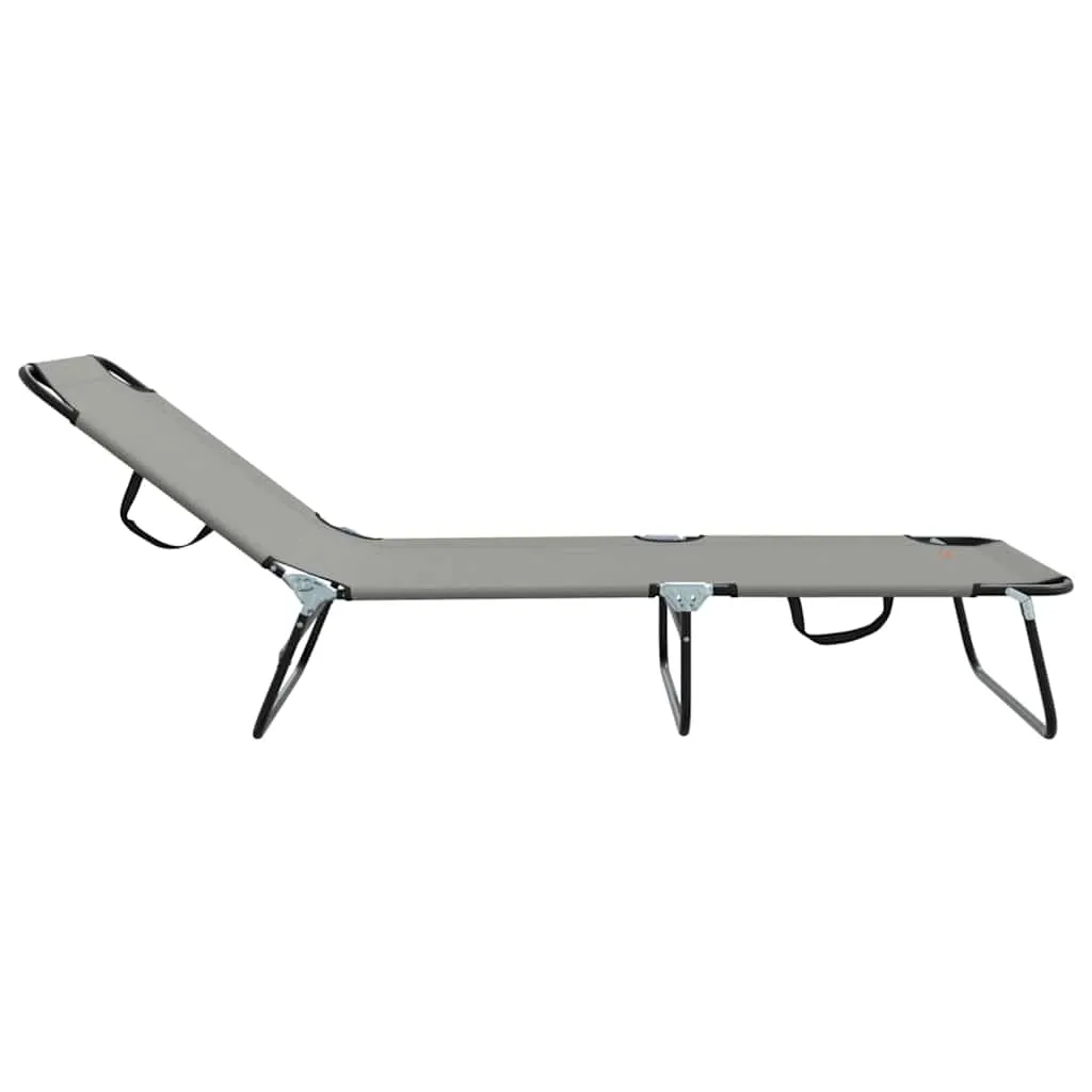 Klappbare Sonnenliege 188 x 57 x 86,5 cm Grau Polyester
