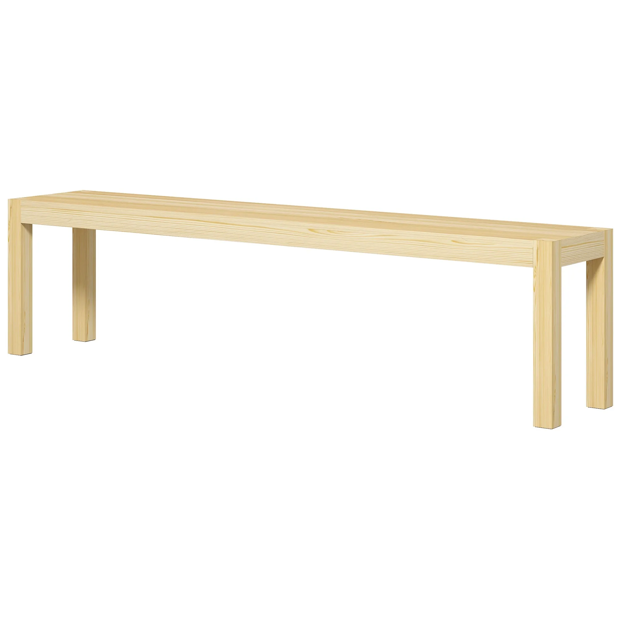 Sitzbank aus Kiefernholz 175L x 33B x 45H cm in Natur