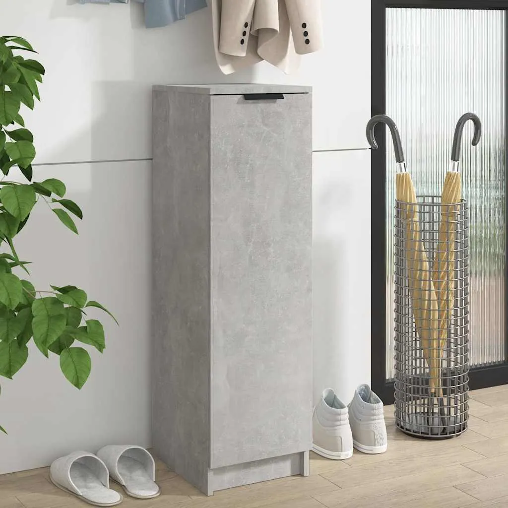 Schuhschrank Betongrau 30 x 35 x 100 cm aus Holzwerkstoff