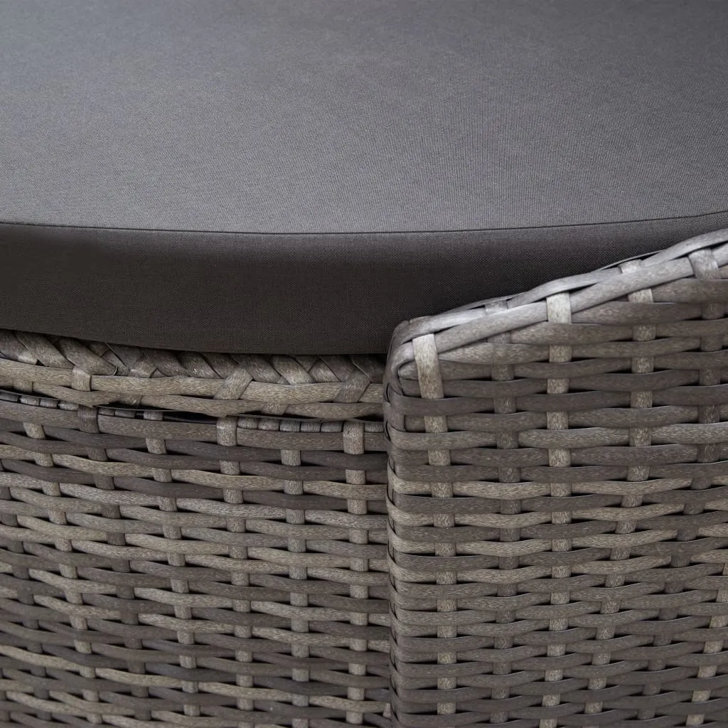 Elegante Sonneninsel 230x145x141 cm in Grau und Anthrazit