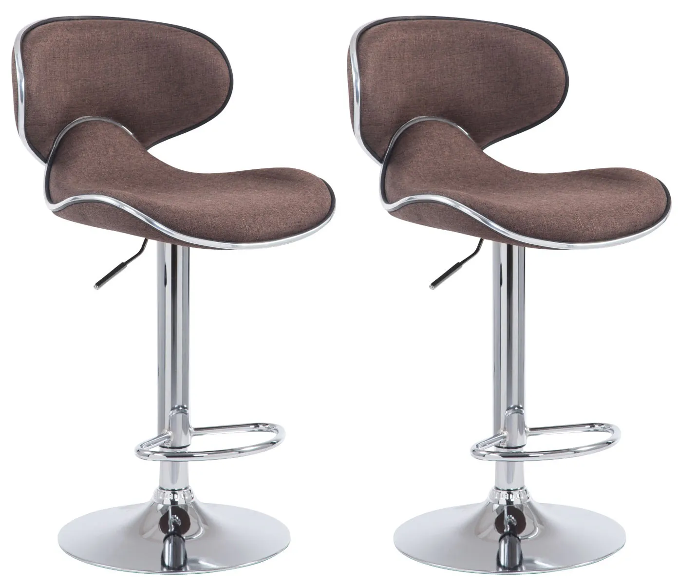 2er Set Barhocker Las Vegas V2 Stoff 88-108 cm Höhe