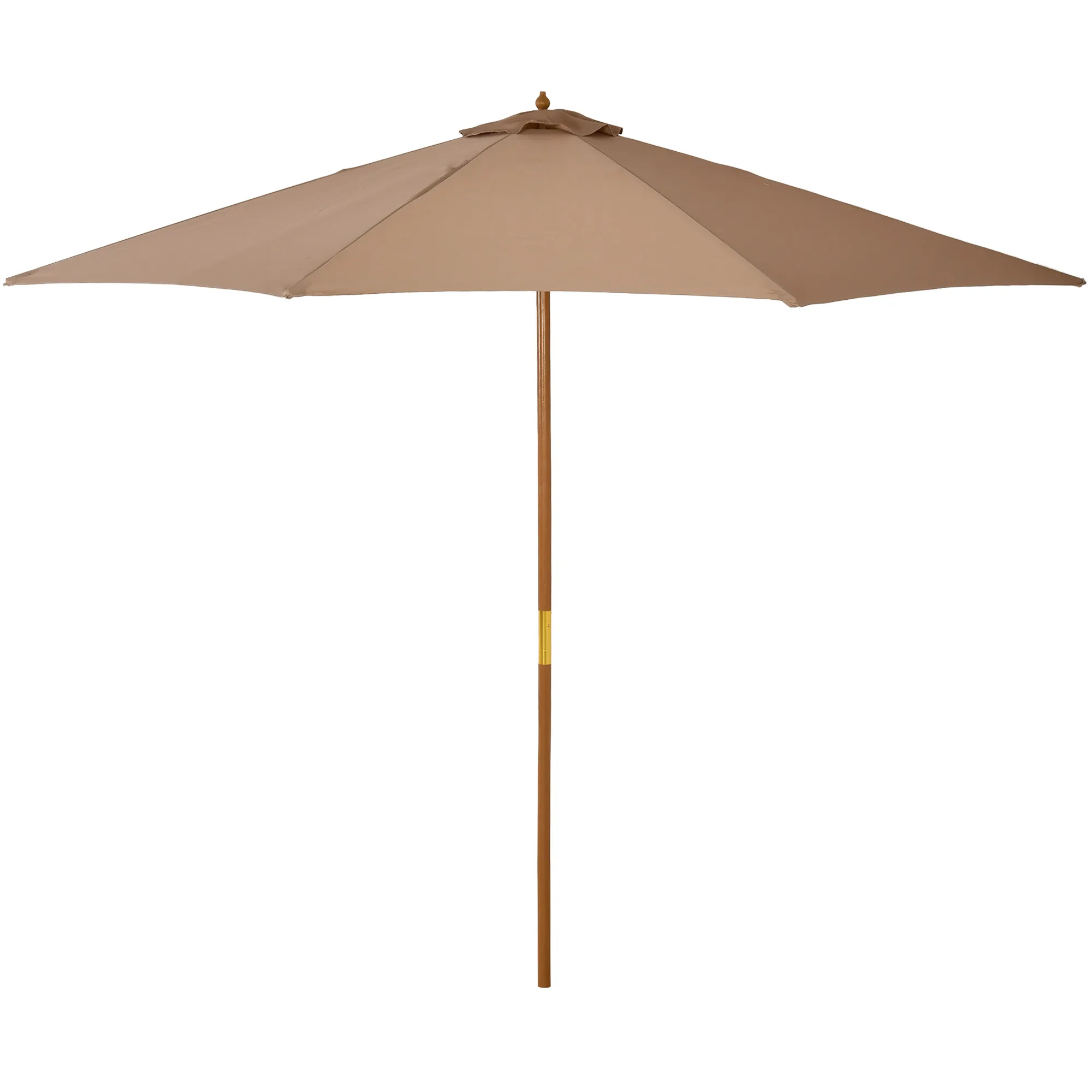 Sonnenschirm Ø300 cm Khaki mit Bambusgestänge