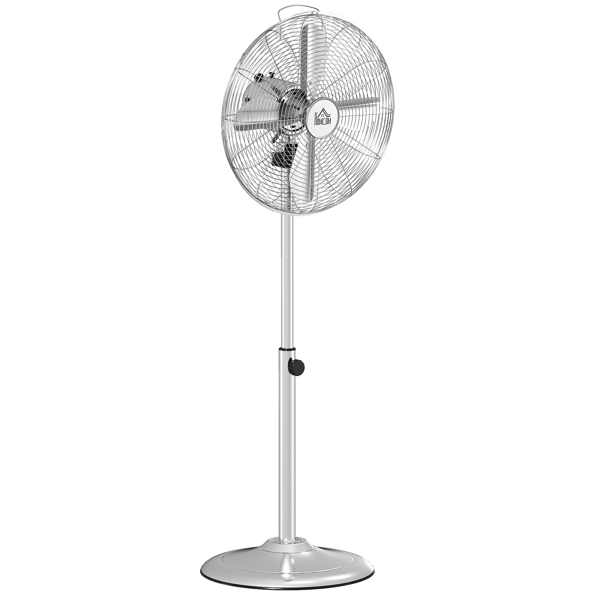 Höhenverstellbarer Standventilator Ø44,5 cm Silber