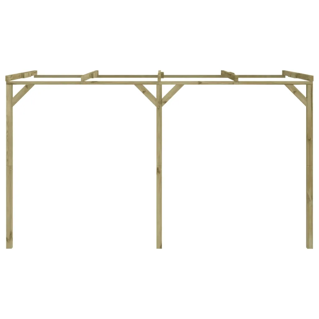 Holz-Pergola aus grün imprägniertem Massivholz 2 x 4 x 2,2 m