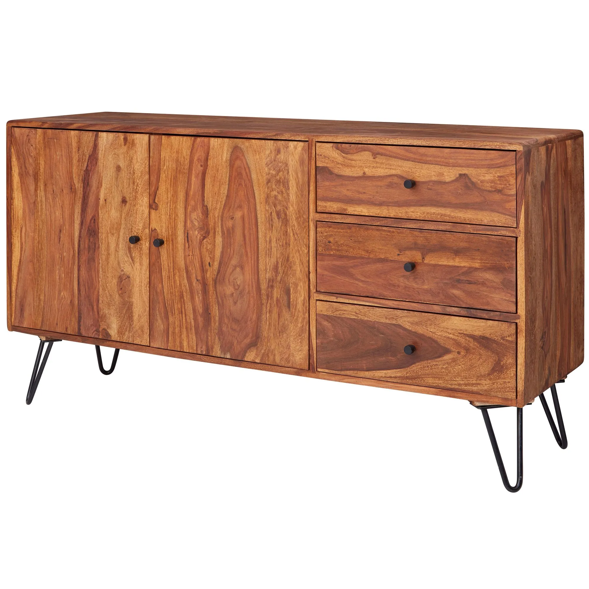 tinkaro Sideboard UMAR Anrichte Sheesham große Kommode Holz