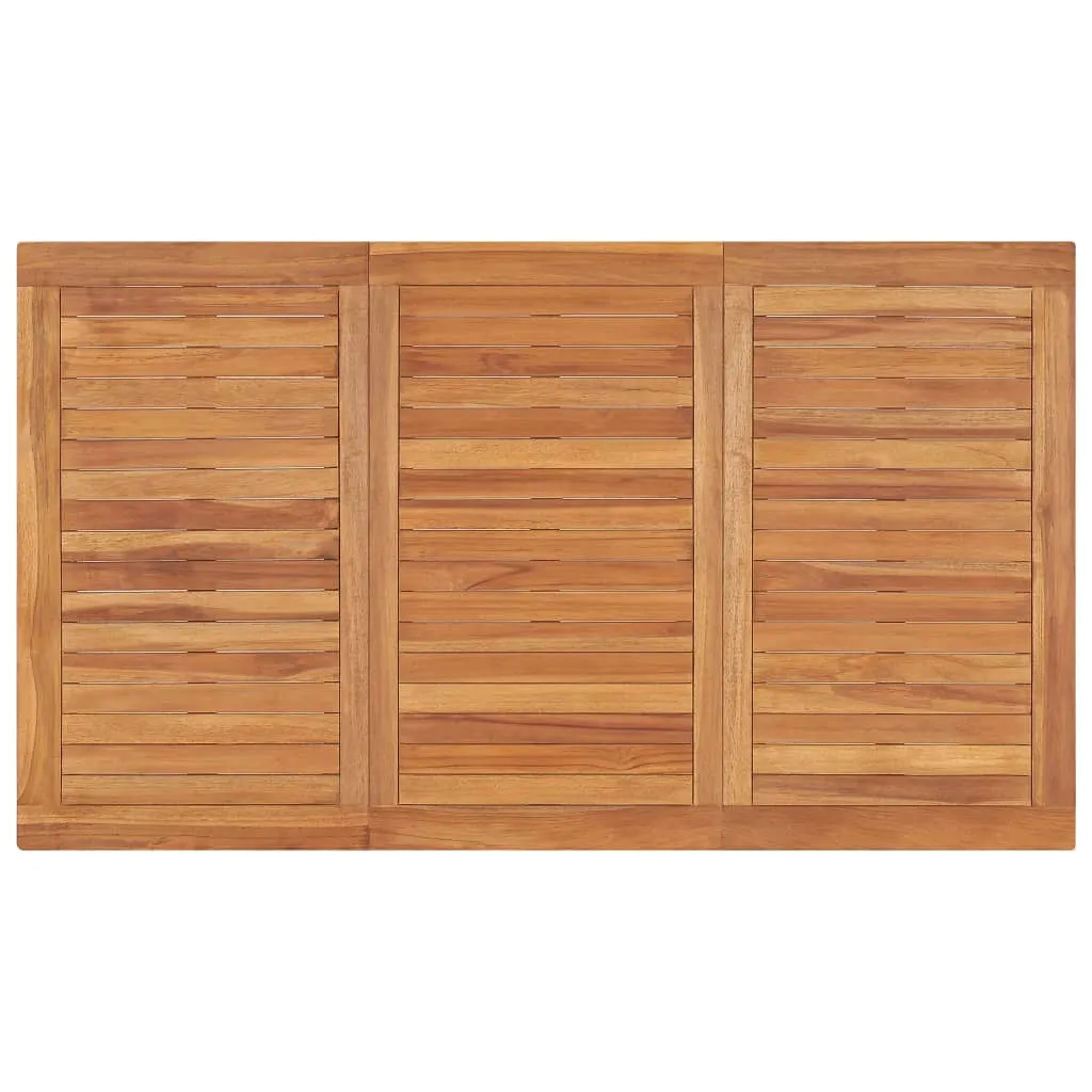 Naturholz Gartentisch 140 x 80 x 77 cm mit warmer Farbe