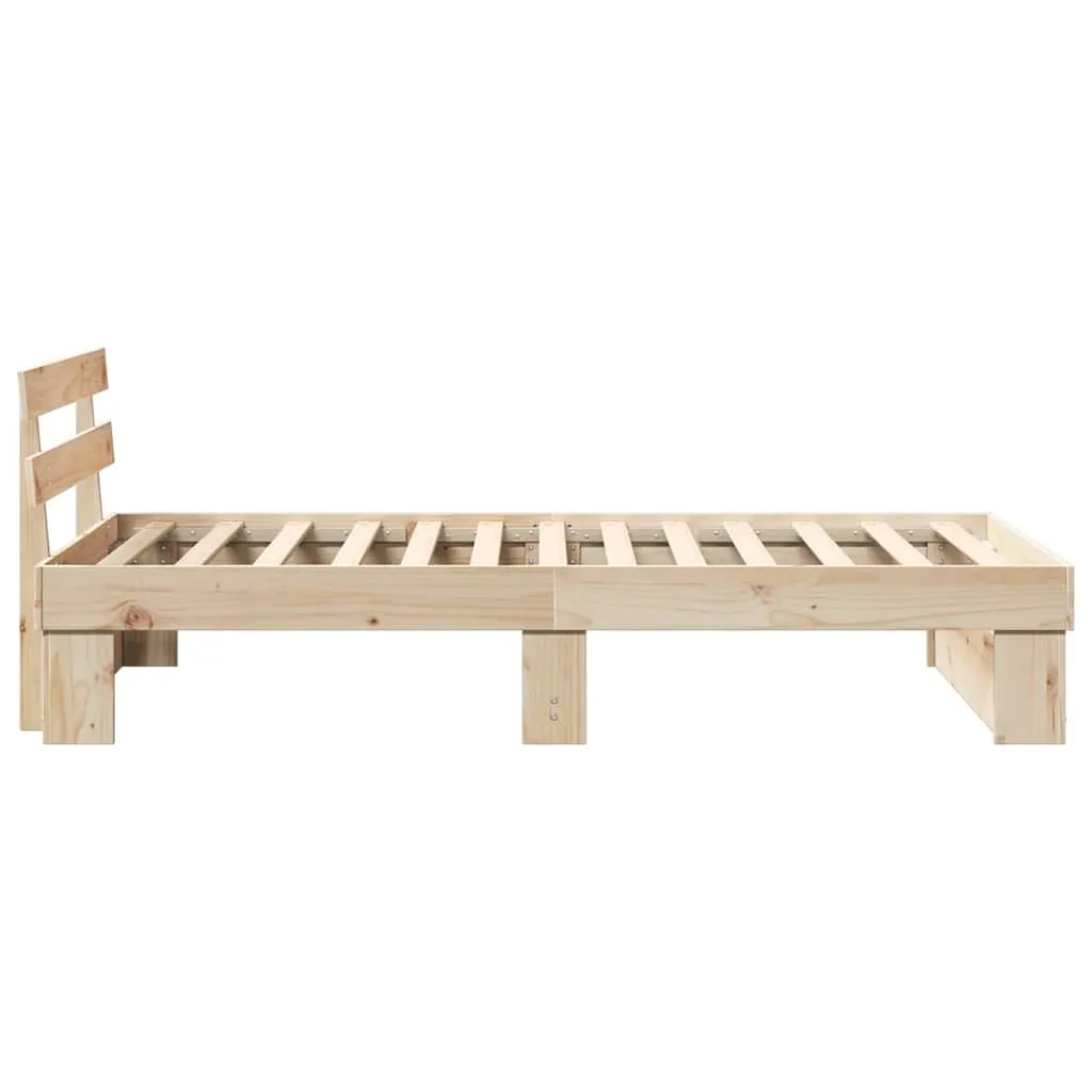 Bettrahmen Massivholz 198 x 78 x 73 cm Braun